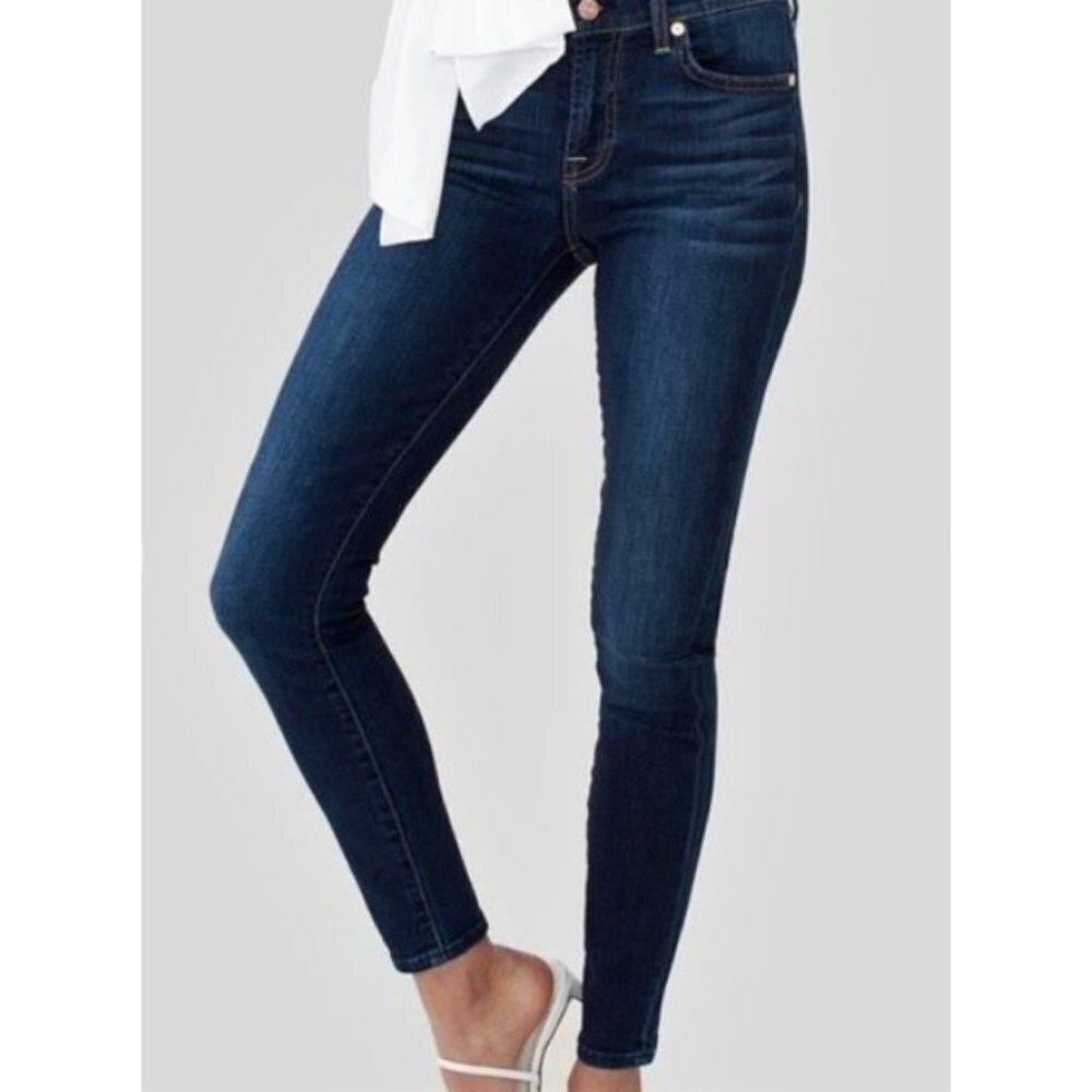 NWT 7FAMK The Skinny Super Skinny Dark Wash Jeans Size 27